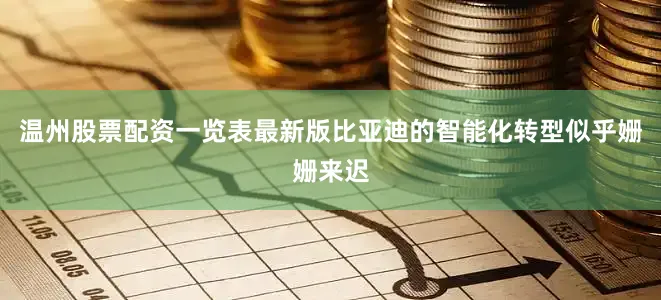 温州股票配资一览表最新版比亚迪的智能化转型似乎姗姗来迟